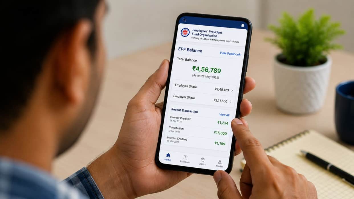 how to check epf passbook balance website umang app and sms complete process