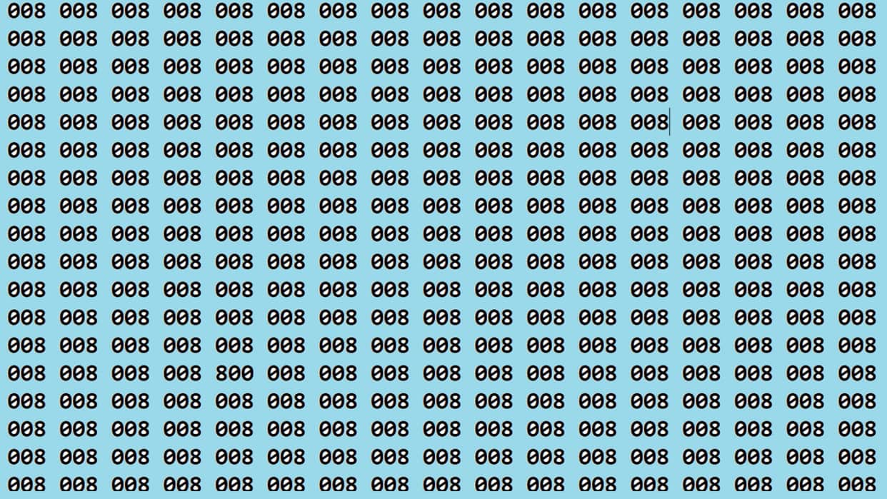 Optical illusion you have find 800 in 10 seconds brain teaser image