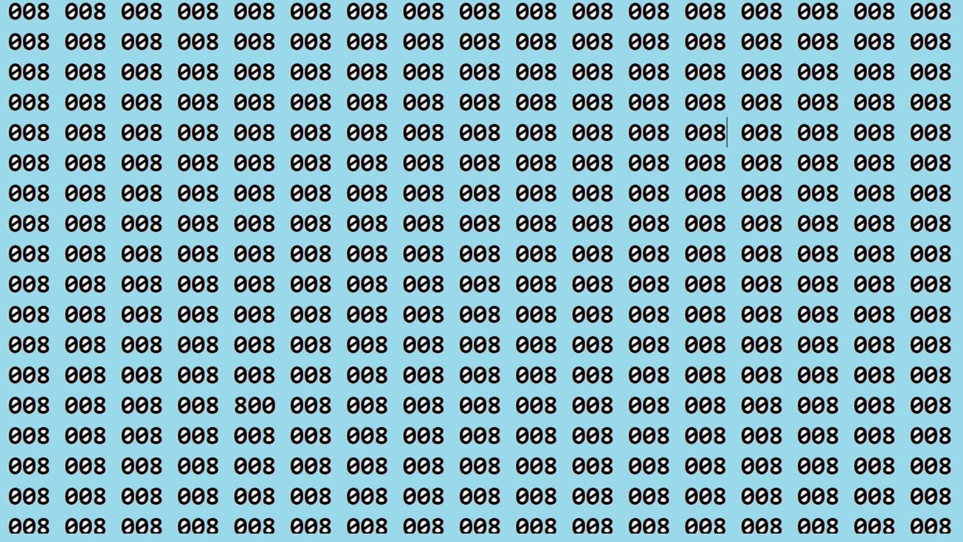 Optical illusion you have find 800 in 10 seconds brain teaser image