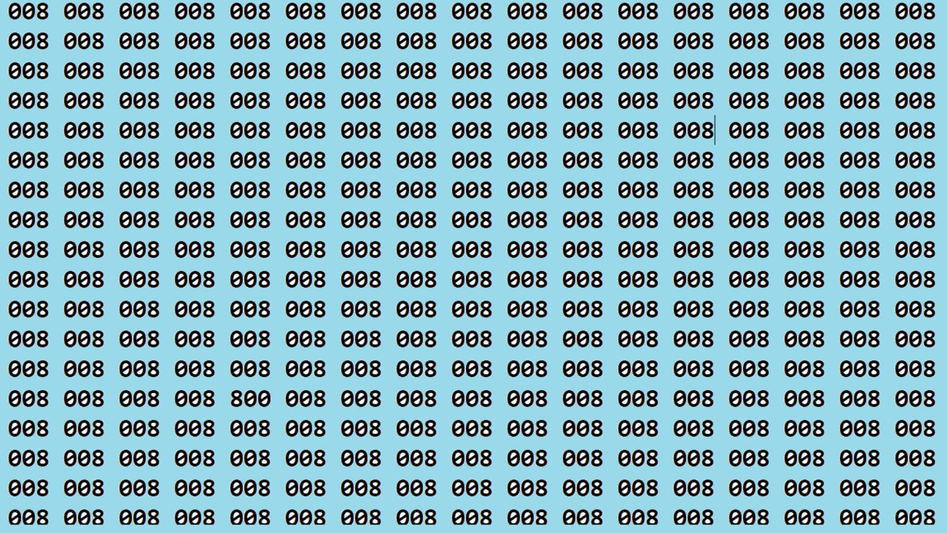 Optical illusion you have find 800 in 10 seconds brain teaser image