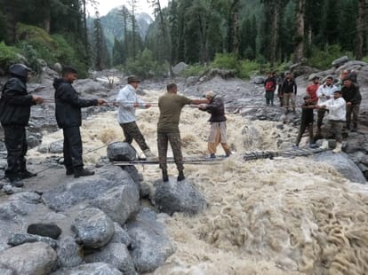 Indian Army Rescues Stranded Villagers After Cloudburst Ravages Mayan, Restores Hope Amid Crisis