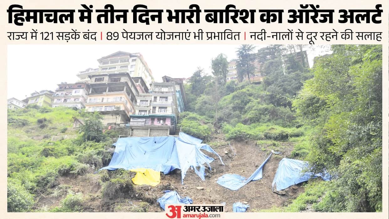 Himachal Weather: Eight houses at risk due to landslide in Shimla; 'Orange Alert' issued for heavy rain in the