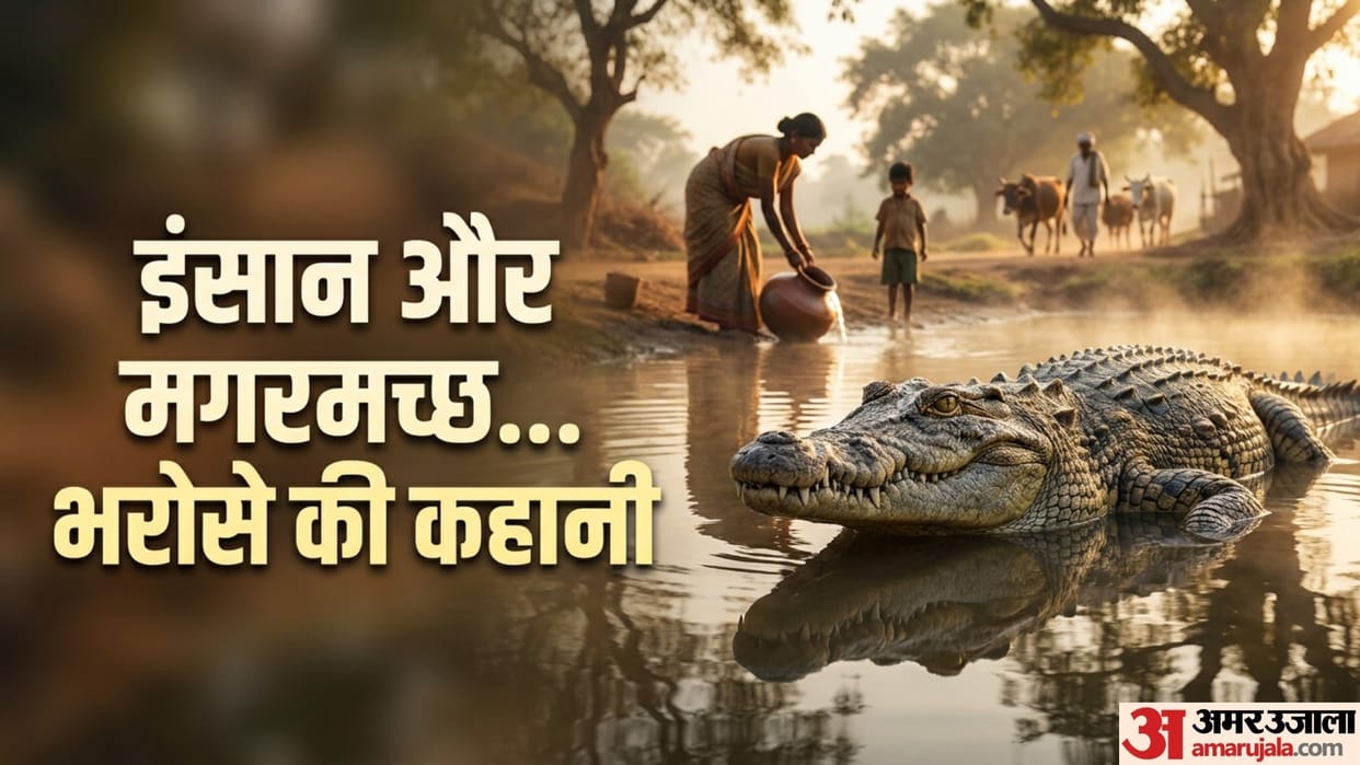 gangaram crocodile story in ncert chhattisgarh bawamohtara village human animal bond