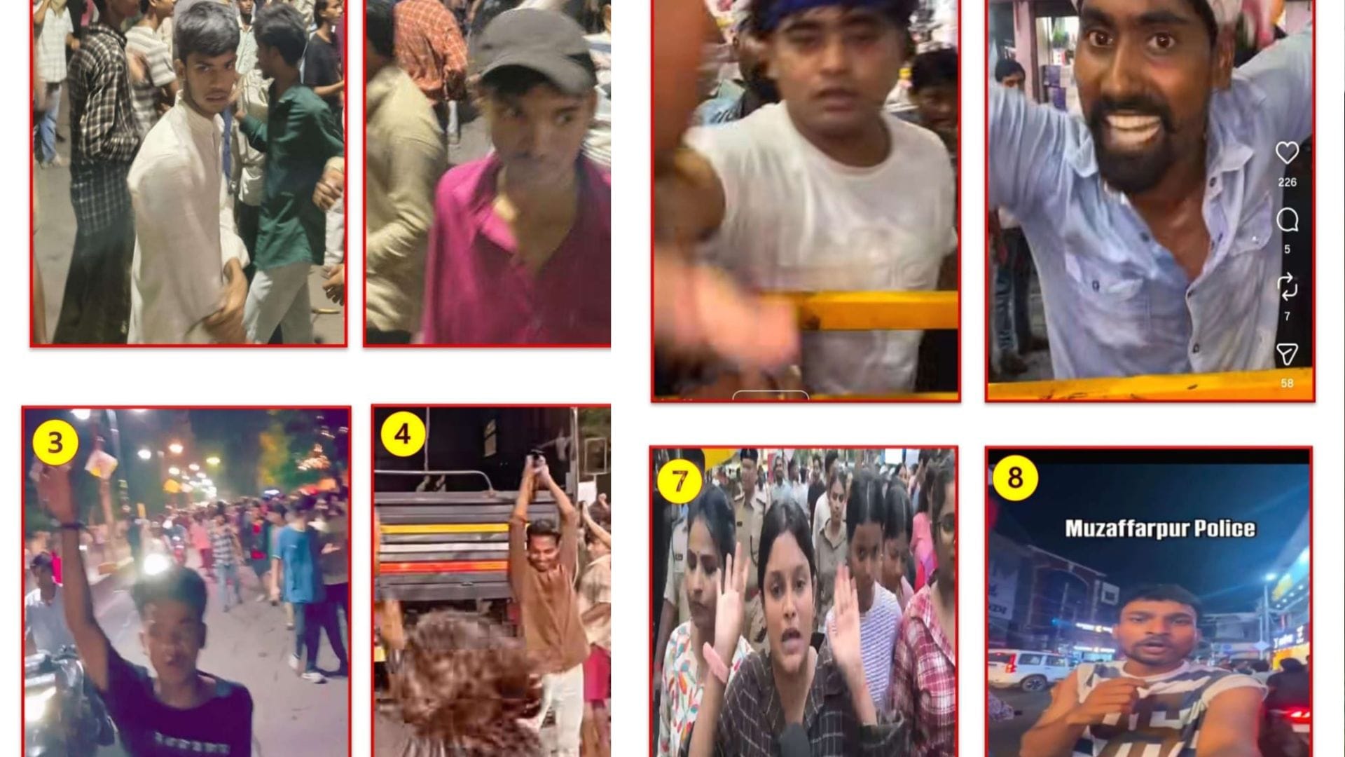 प्रदर्शन की आड़ में तोड़फोड़ और संपत्ति को नुकसान पहुंचाने वालों की तस्वीरें सार्वजनिक की गईं