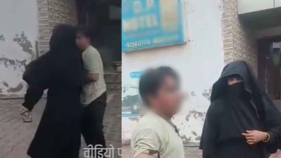 Husband catches wife with lover at hotel in agra