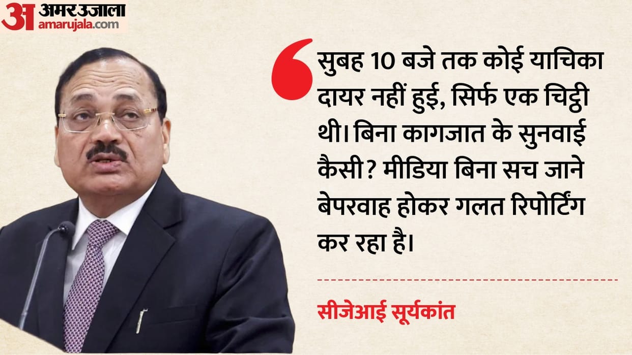 cji surya kant slams reckless media reporting says no writ petition filed on cjp protest