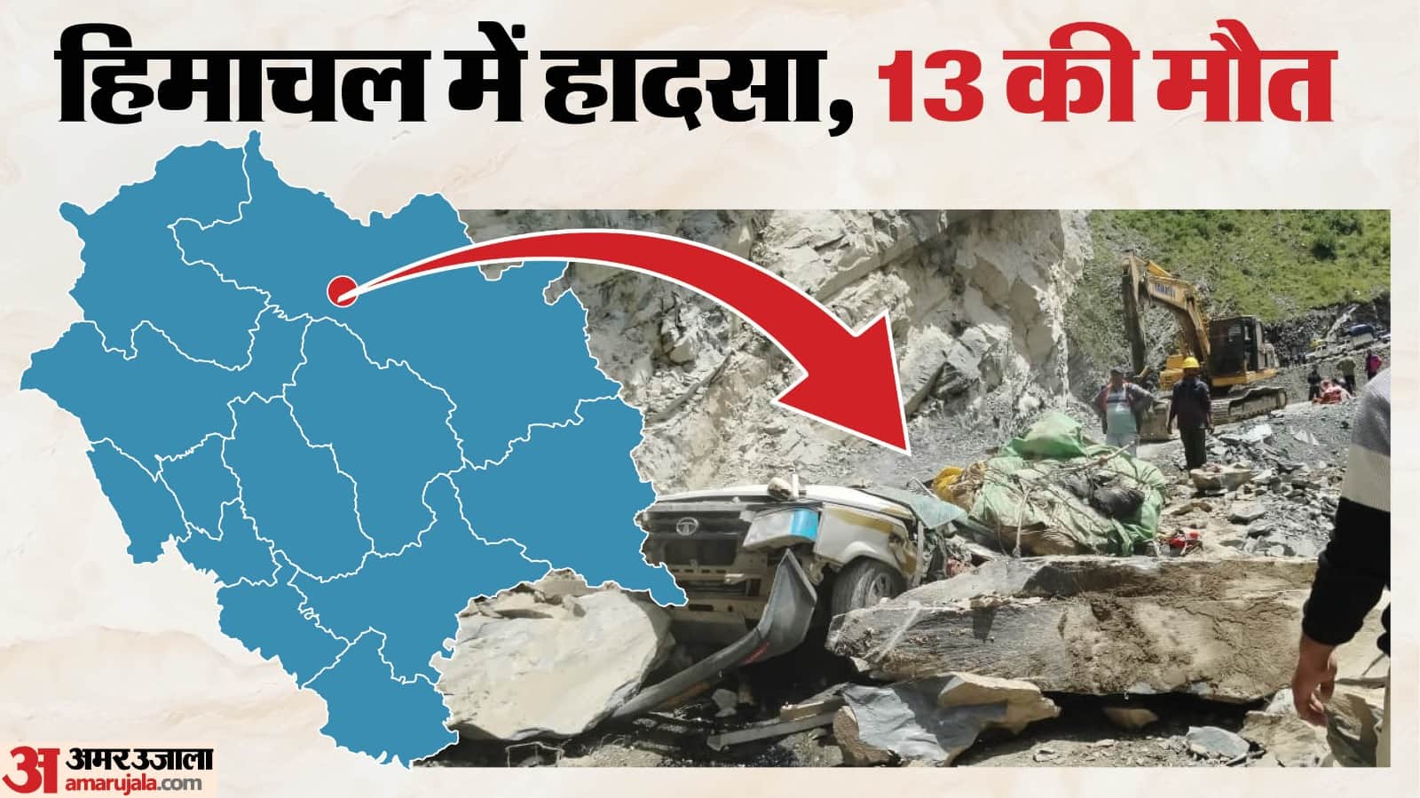 हिमाचल में 13 लोगों की मौत।