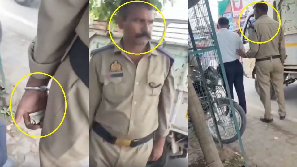 Video of PRD jawan taking bribe on duty