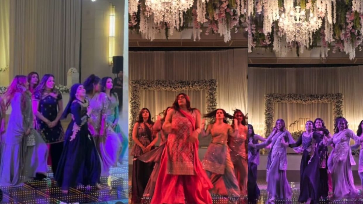 viral girls dance on pakistani song gal sun by sabaat batin at indian engagement
