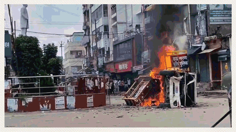 धर्मेंद्र प्रधान के इस्तीफे से पहले बिहार में हर जगह उपद्रव की तस्वीरें सामने आईं।