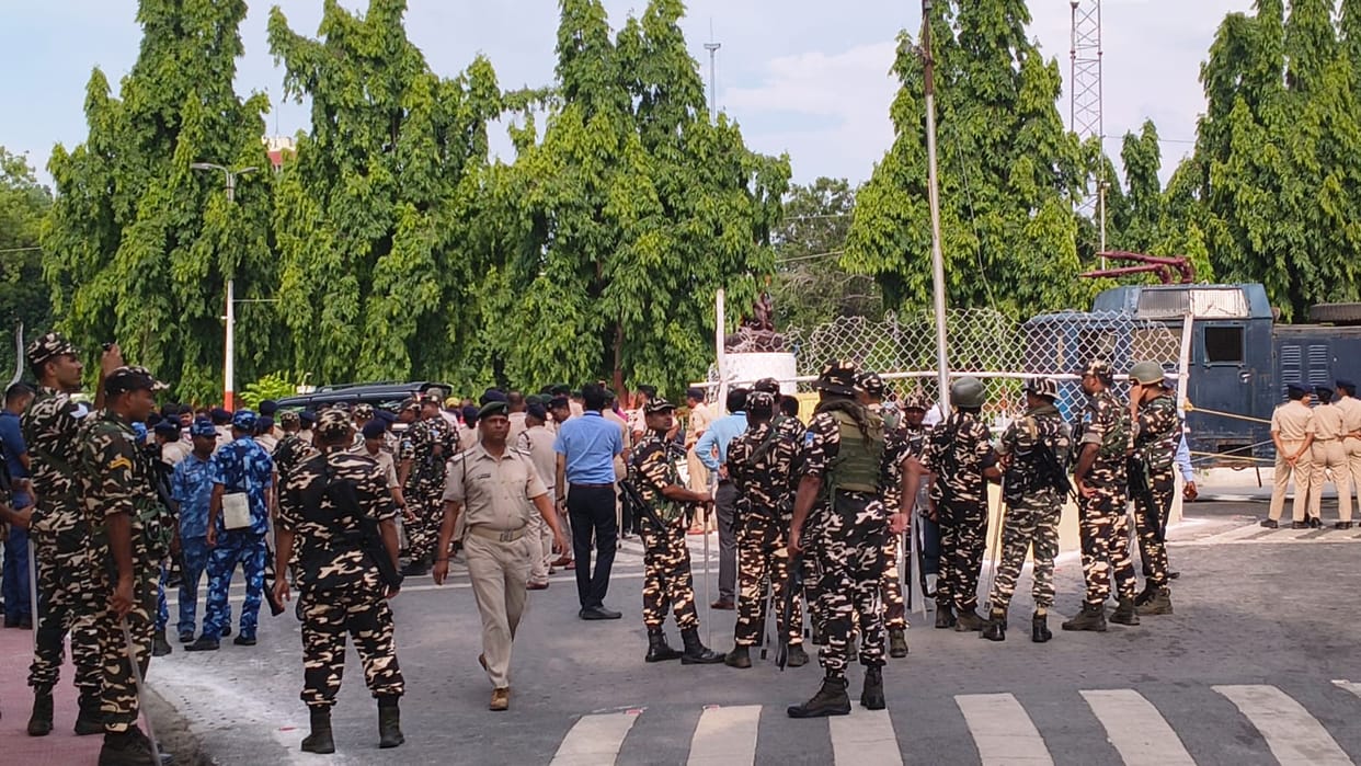 What is the impact of the Bihar Bandh in Patna Police deployed in sensitive areas AISA Protest NEET