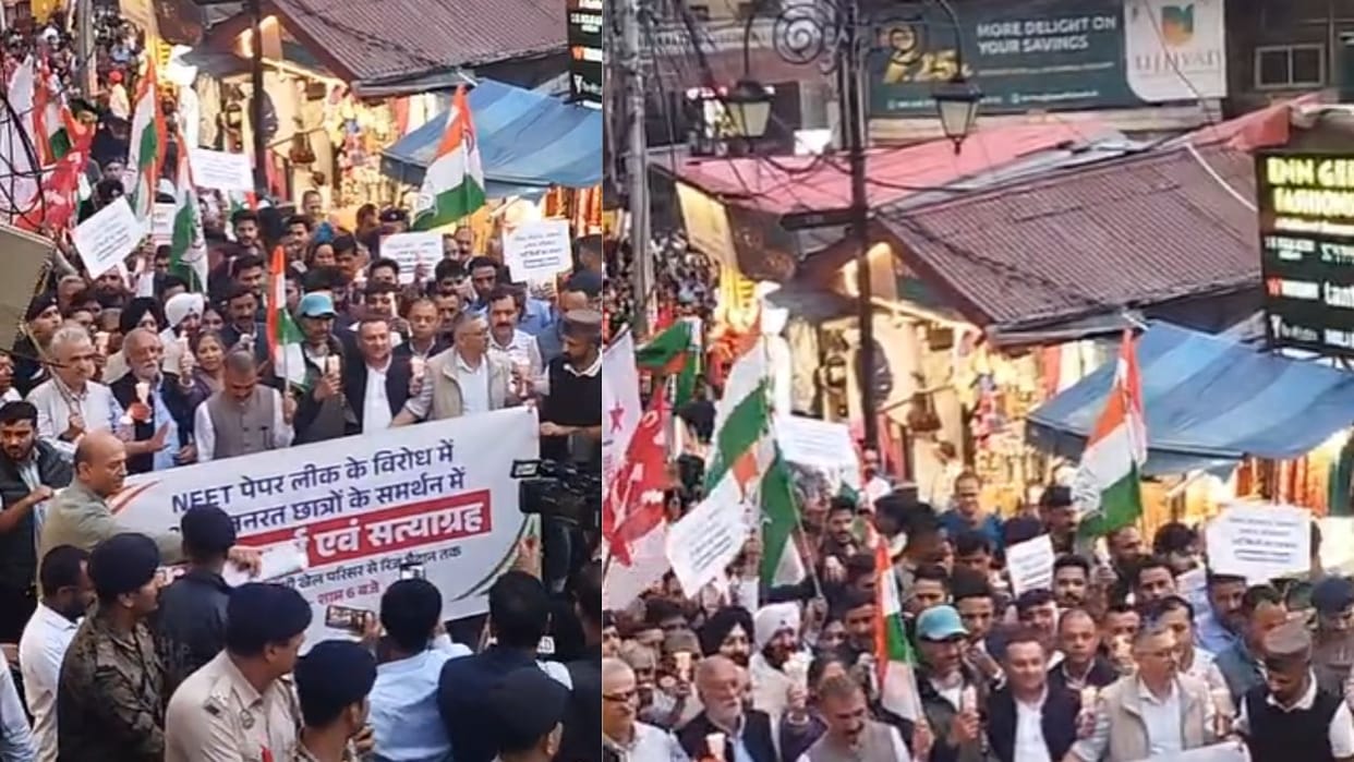 Candlelight march held in Shimla in support of Jantar Mantar protest