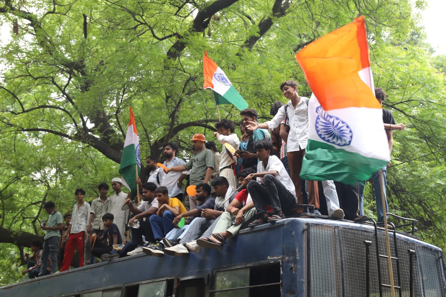 Jantar Mantar Protest Tears Tricolour and celebrations unique spirit of victory
