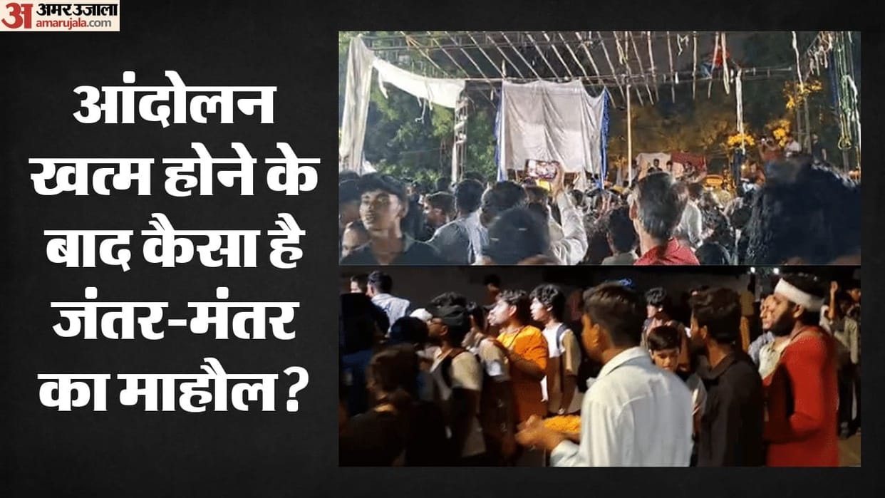 Current report Protesters remaining at Jantar Mantar even after conclusion of agitation and queue for food