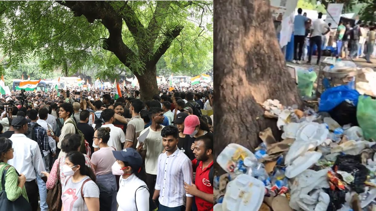 NDMC removed 27 metric tonnes of mixed waste from the Jantar Mantar protest site