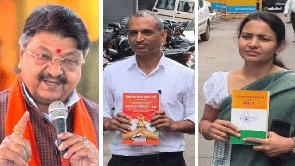 मंत्री कैलाश विजयवर्गीय और पांडेय दंपती।
