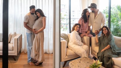 Karishma Tanna Flaunting her baby bump shares her photos with husband Varun Bangera from Pregnancy PhotoShoot