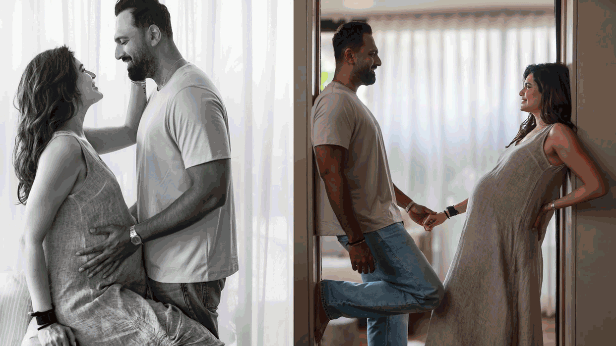 Karishma Tanna Flaunting her baby bump shares her photos with husband Varun Bangera from Pregnancy PhotoShoot