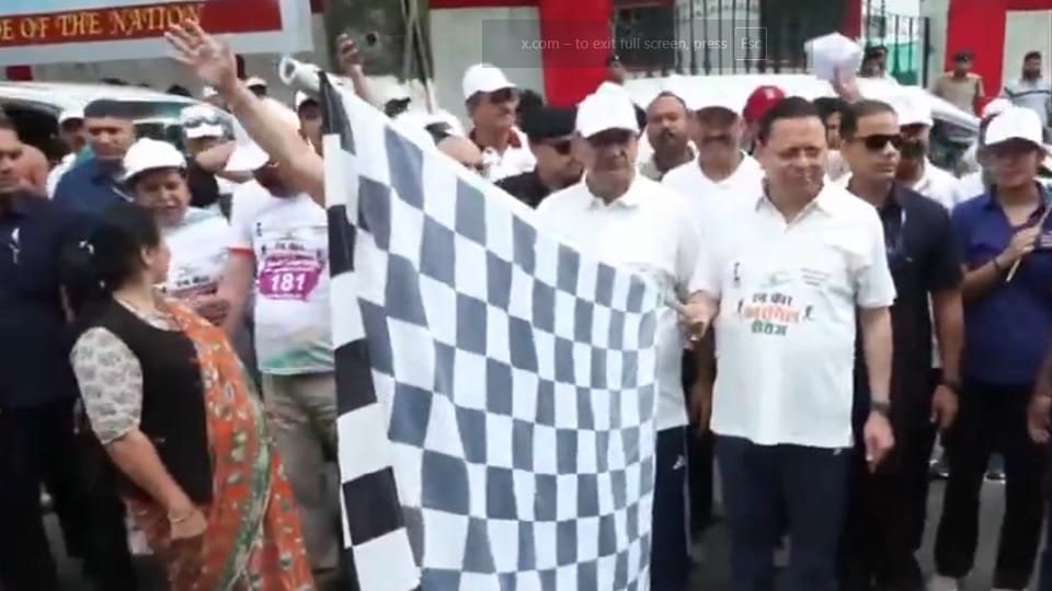 Chief Minister Pushkar Singh Dhami flags off 'Run for Kargil Heroes' marathon
