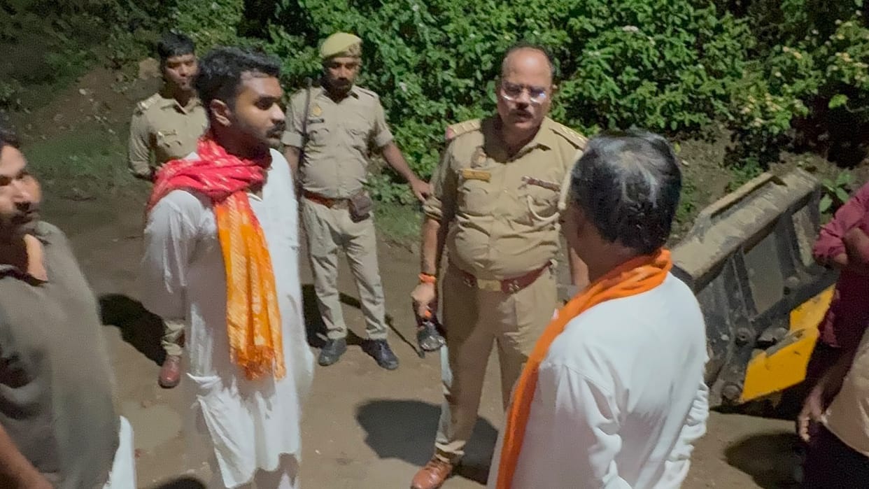 Individuals involved in cow slaughter opened fire at the police; one accused was injured in the retaliatory
