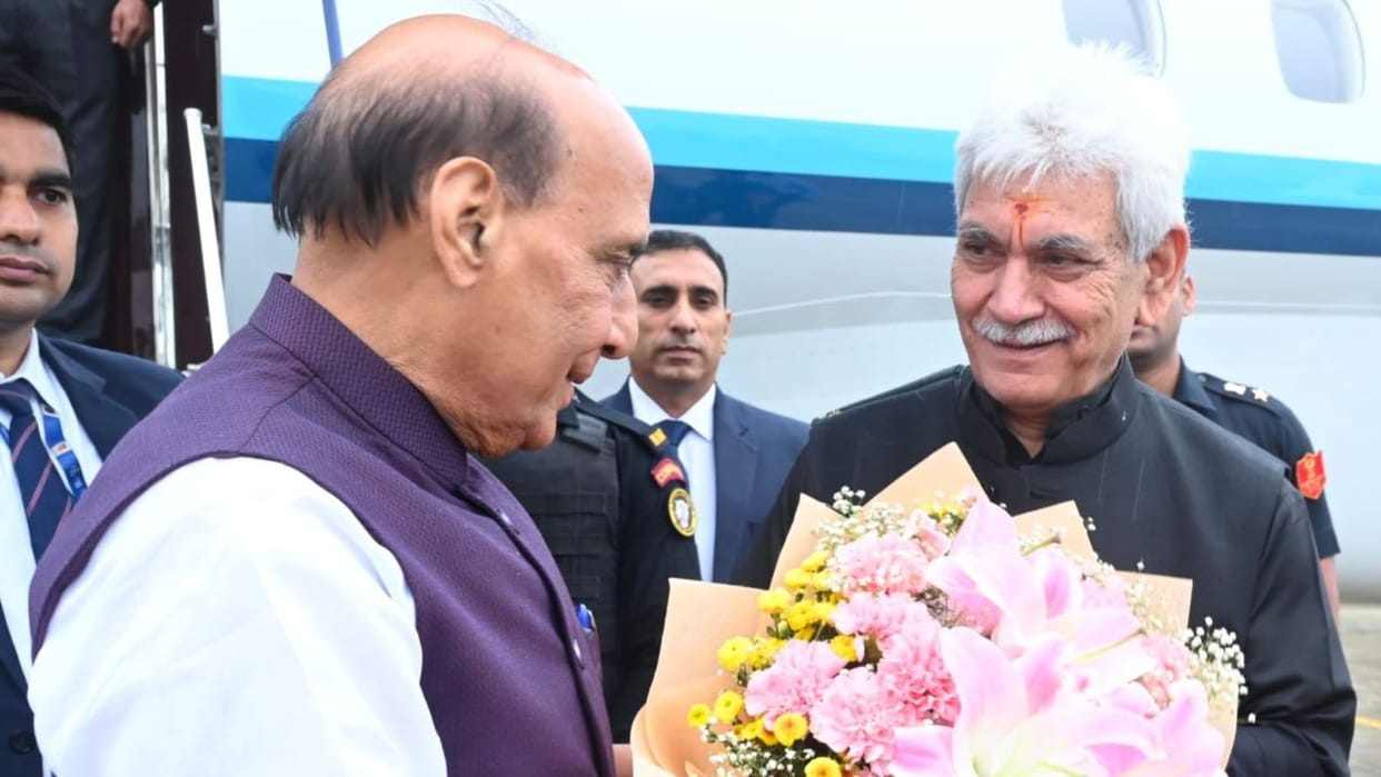 Rajnath Singh arrives in Srinagar to take part in Kargil Vijay Diwas event in Ladakh Srinagar