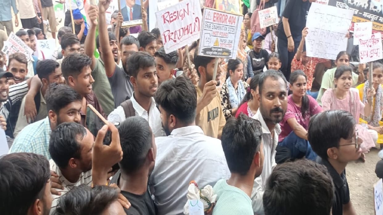 Students took out a procession and staged a protest at the Tehsil office in Bisalpur