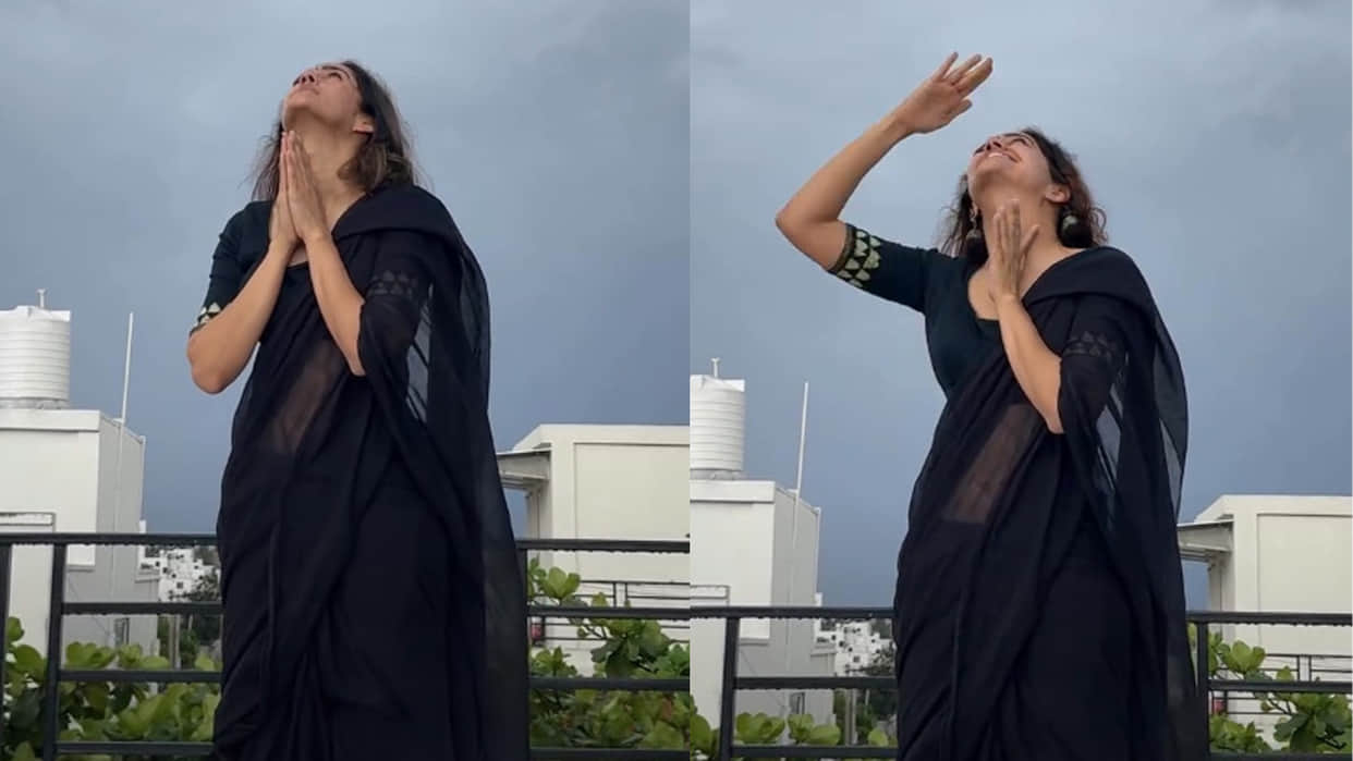 Woman dance on song barso re megha after praying god for rain amazing performance Video goes viral