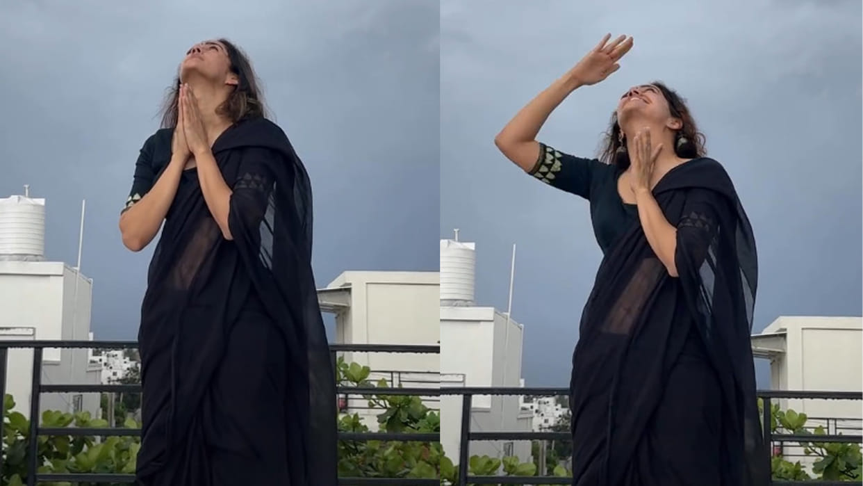 Woman dance on song barso re megha after praying god for rain amazing performance Video goes viral
