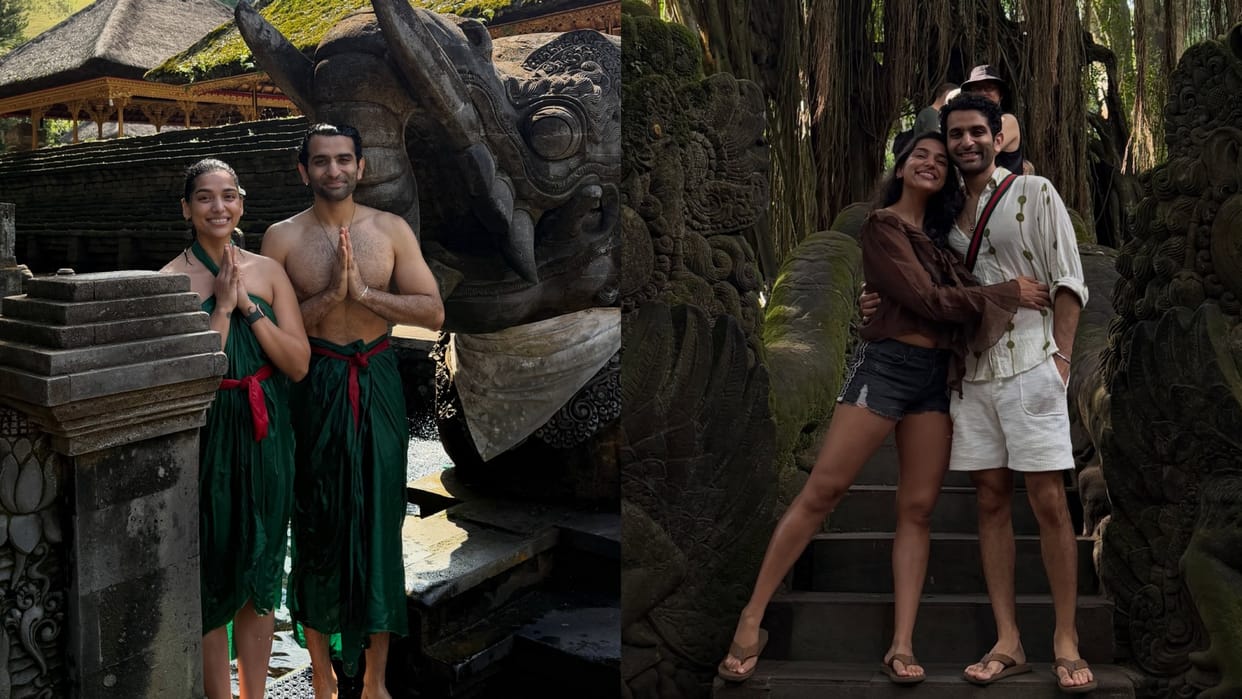 archana puran singh younger son ayshmaan sethi performed water purification with fiance samiksha shetty