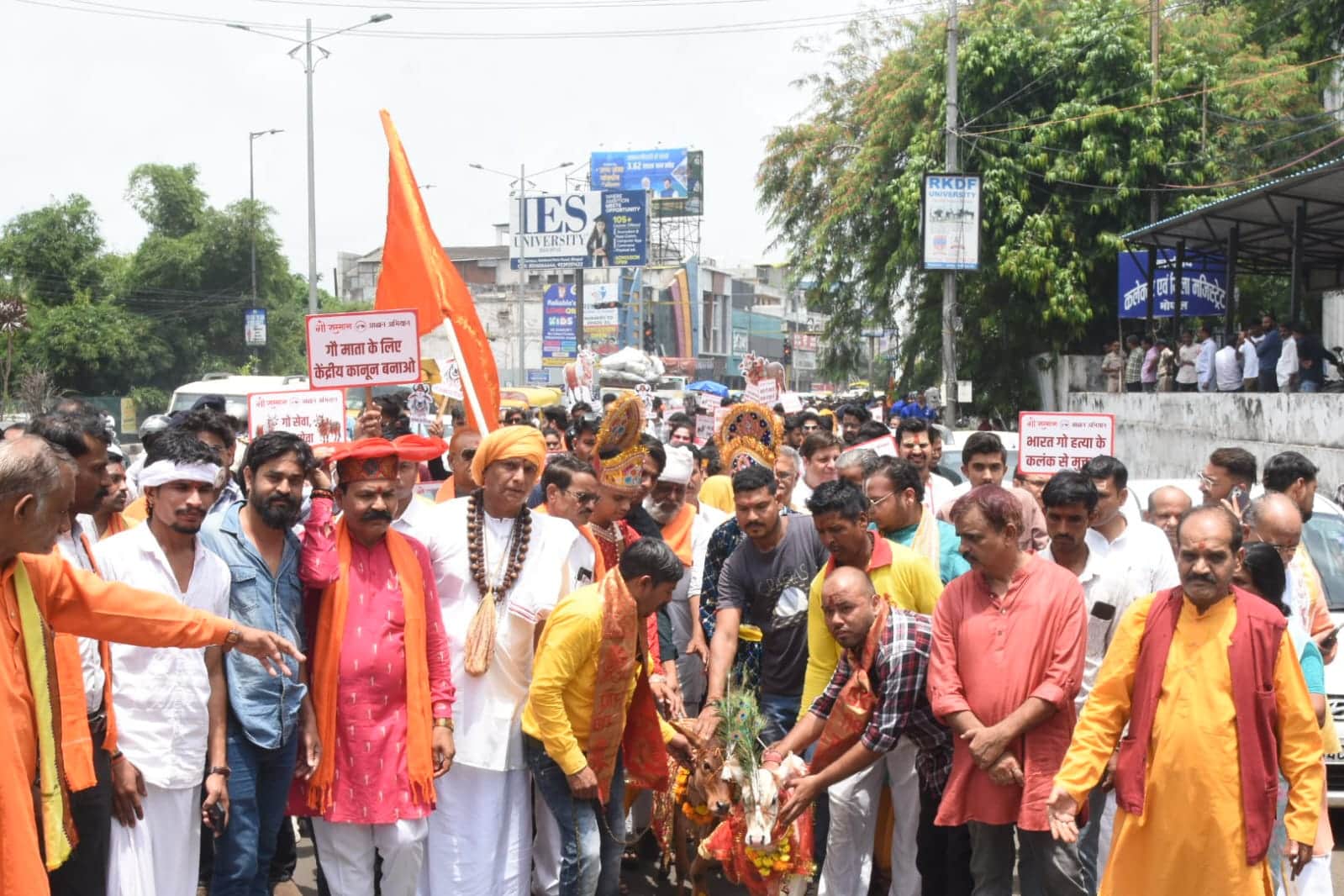 गौ सम्मान आह्वान अभियान  के तहत विशाल प्रार्थना यात्रा