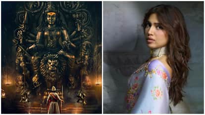 फिल्म  'द प्राइड ऑफ भारत: छत्रपति शिवाजी महाराज' का पोस्टर और भूमि पेडनेकर