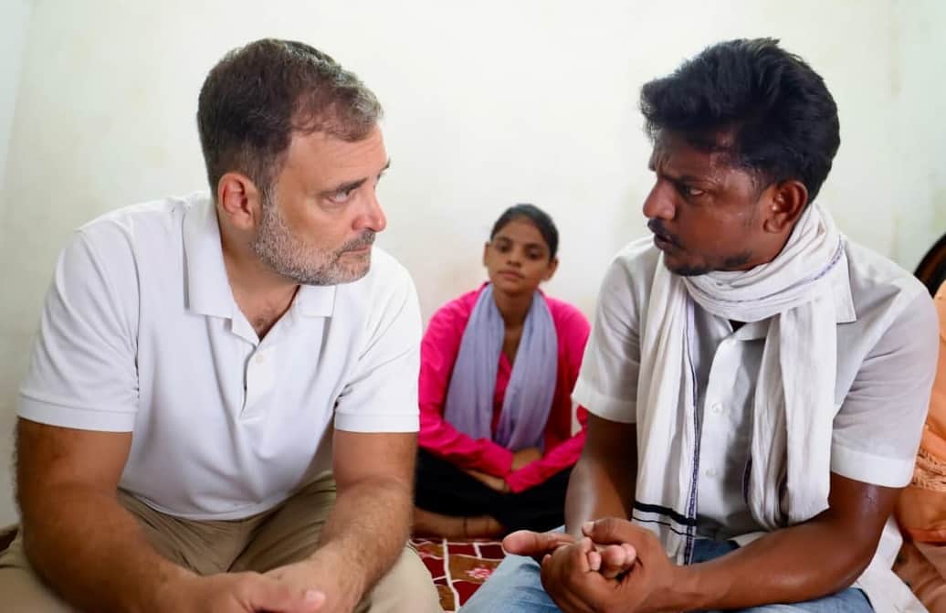 Rahul Gandhi Meets cjp protester Mohammad Irfan