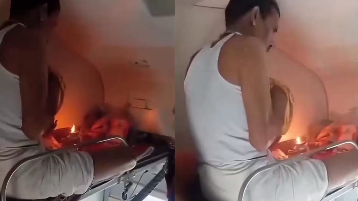 Man Performing Prayers By Lighting Diya At Upper Berth In 3ac Co Passenger Ask To Stop Viral Video