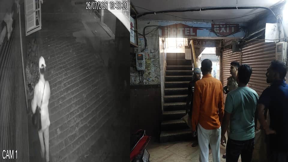 सीसीटीवी में कैद हुआ संदिग्ध