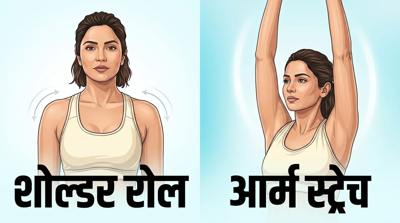 शोल्डर रोल और आर्म स्ट्रेच