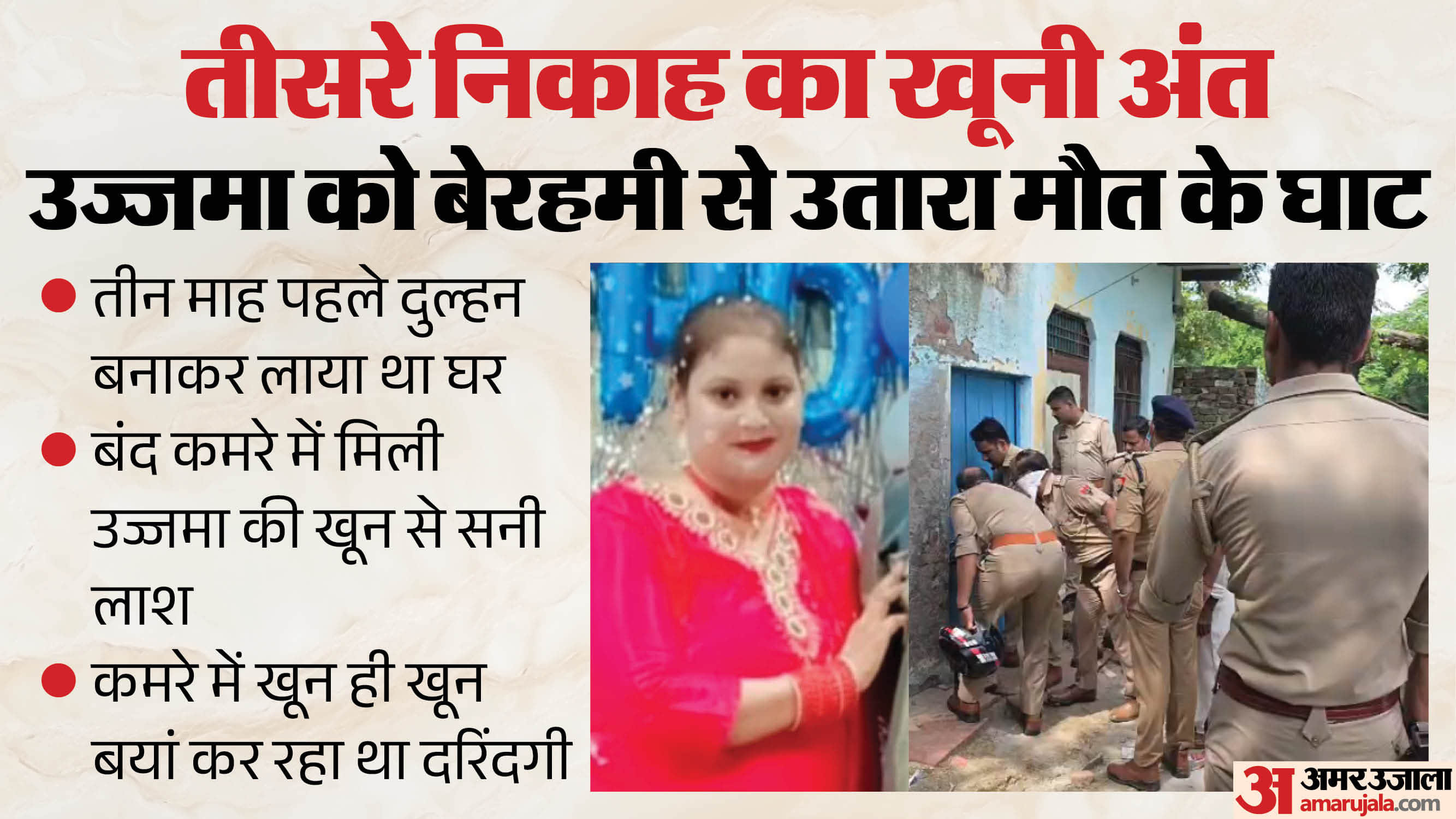आगरा में पत्नी की बेरहमी से कत्ल