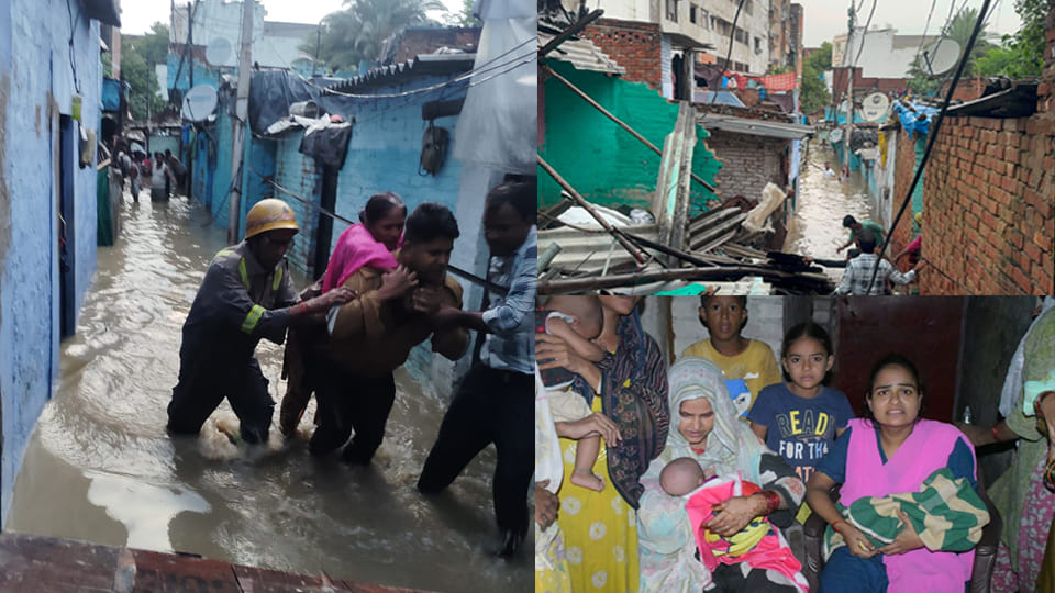 Kanpur: More than 8 mud houses collapsed due to rain in Jajmau; several people were trapped