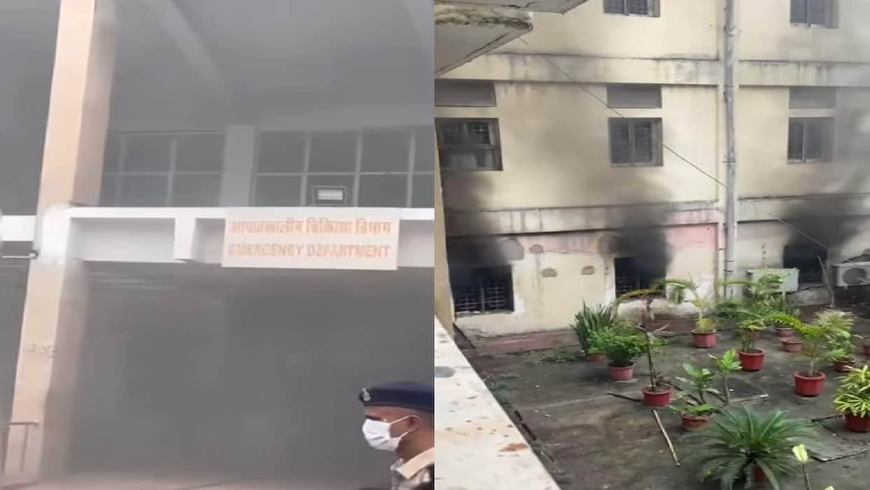 A fire broke out in emergency ward of Mekara Hospital in Raipur, causing panic patients were evacuated in time