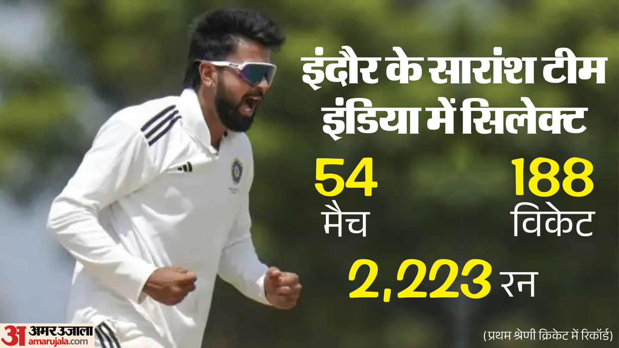 indore-news-saransh-jain-selected-in-india-test-squad-against-sri-lanka