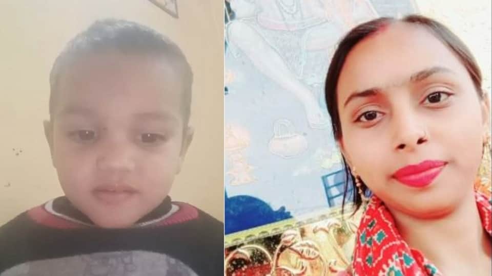 मासूम का फाइल फोटो और आरोपी मां।