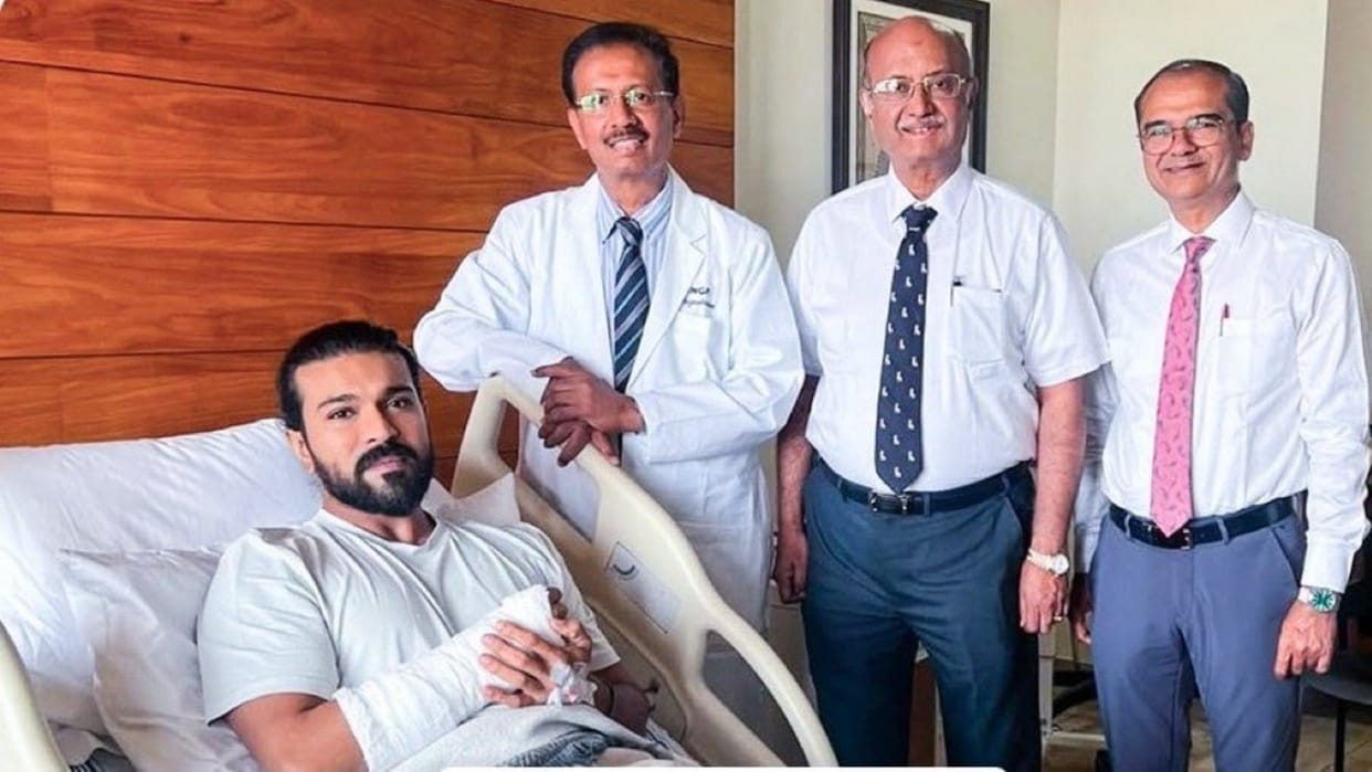 Ram Charans First Post Surgery Photo Goes Viral Doctors Advise 8 Weeks Of Rest