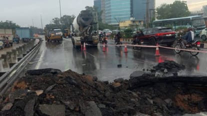 Rain slows down pace in UP: Roads cave in on Kanpur-Lucknow and Purvanchal Expressways; traffic disrupted in s