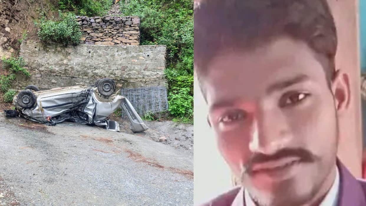 Accident car lost control and fell into a ditch driver died Chakrata area Dehradun Uttarakhand news