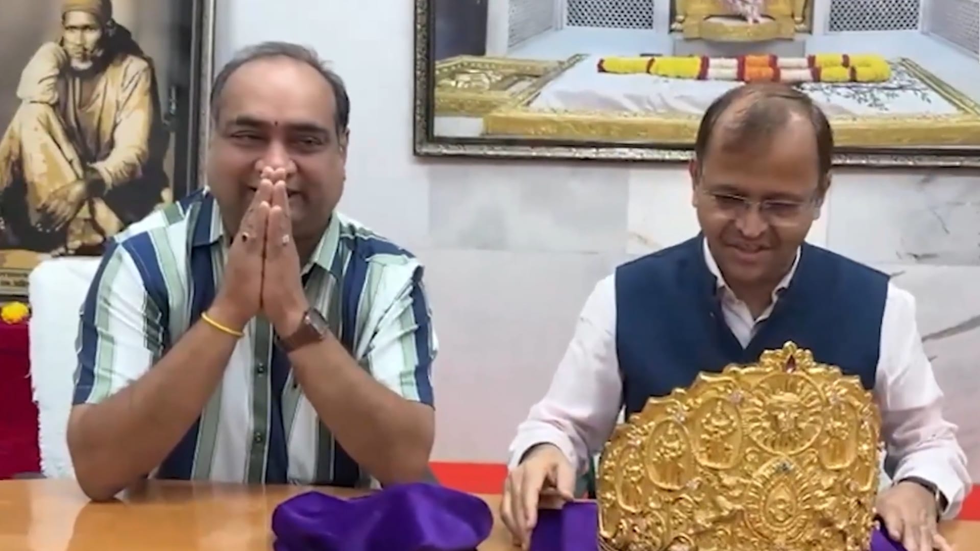 shirdi sai baba golden crown donation guru purnima andhra pradesh devotee