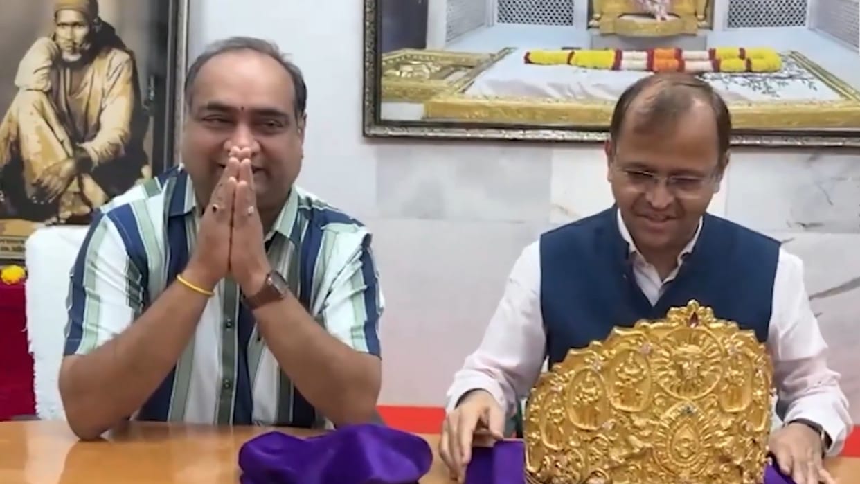 shirdi sai baba golden crown donation guru purnima andhra pradesh devotee