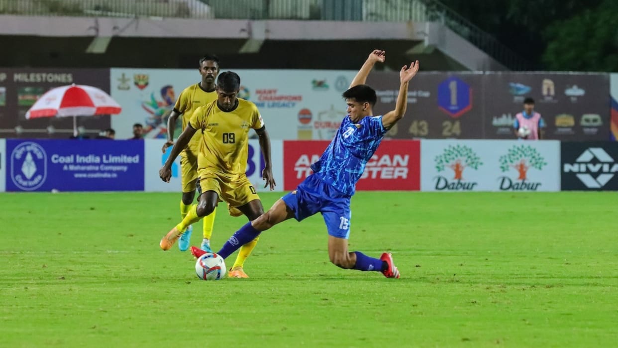 Durand Cup: Indian Air Force defeats Sri Lanka's Defenders FC Naorem Somananda Singh scores a goal