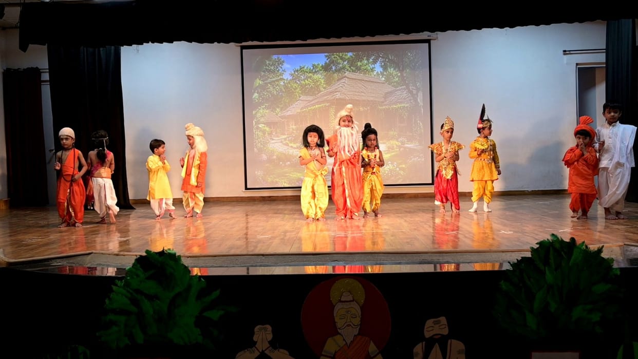 Guru Purnima celebrated with reverence and enthusiasm at Patanjali Nursery School.