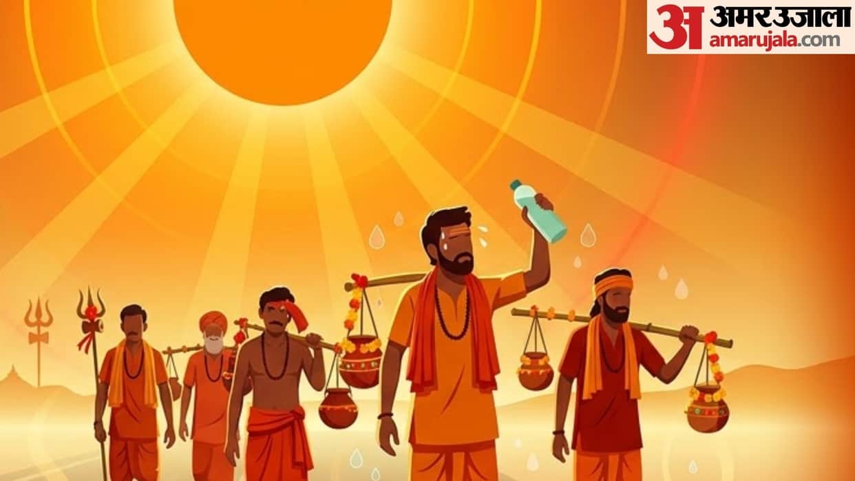 Uttar Pradesh Kanwar Yatra Sawan Month begins Gangajal from River Ganga news event