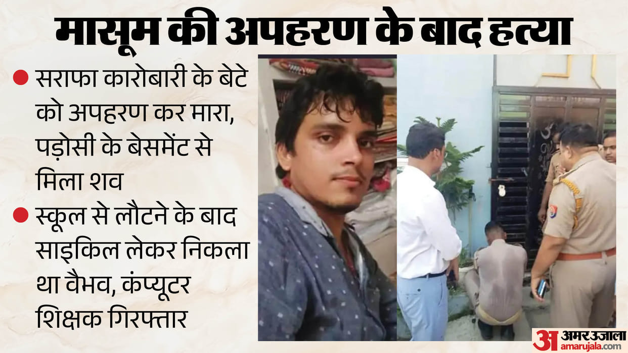 Bullion trader son kidnapped and murdered in Gorakhpur body found in neighbor basement