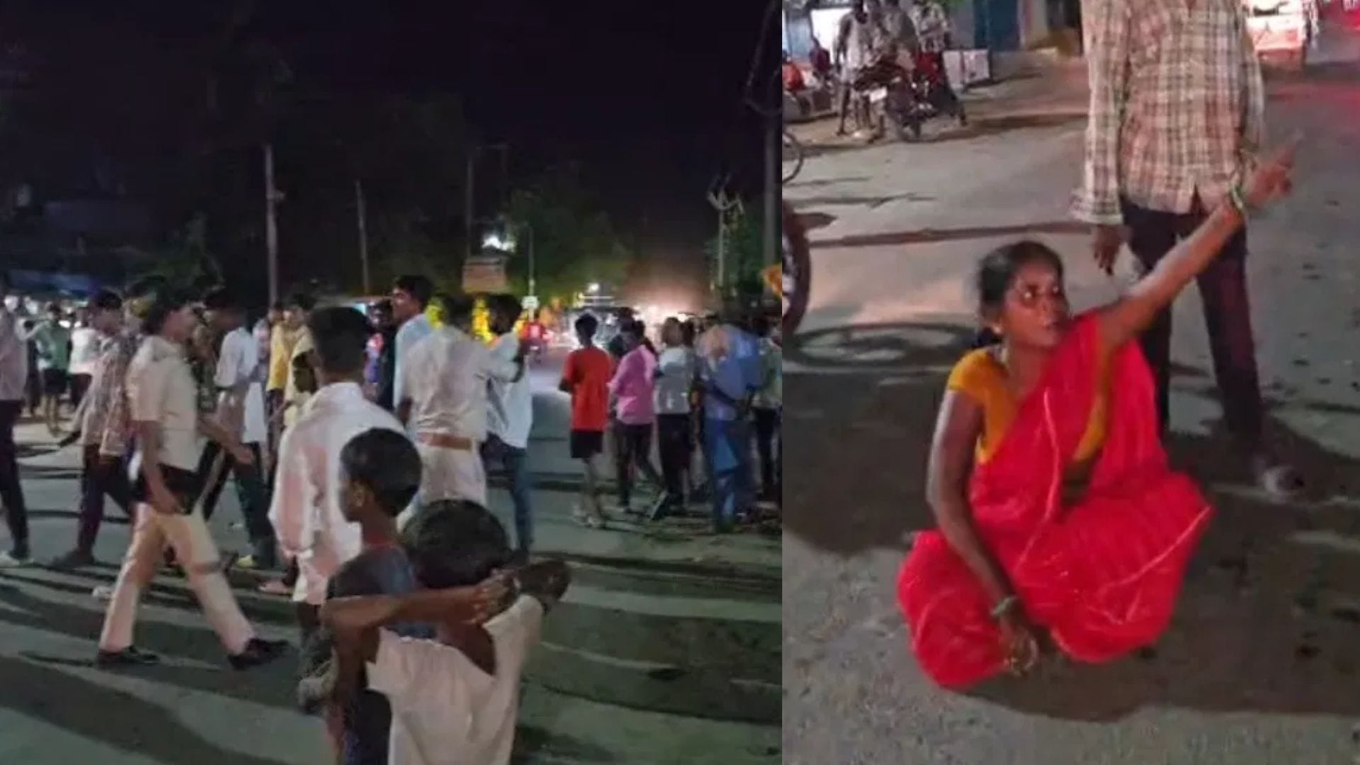 मद्यनिषेध थाना का घेराव